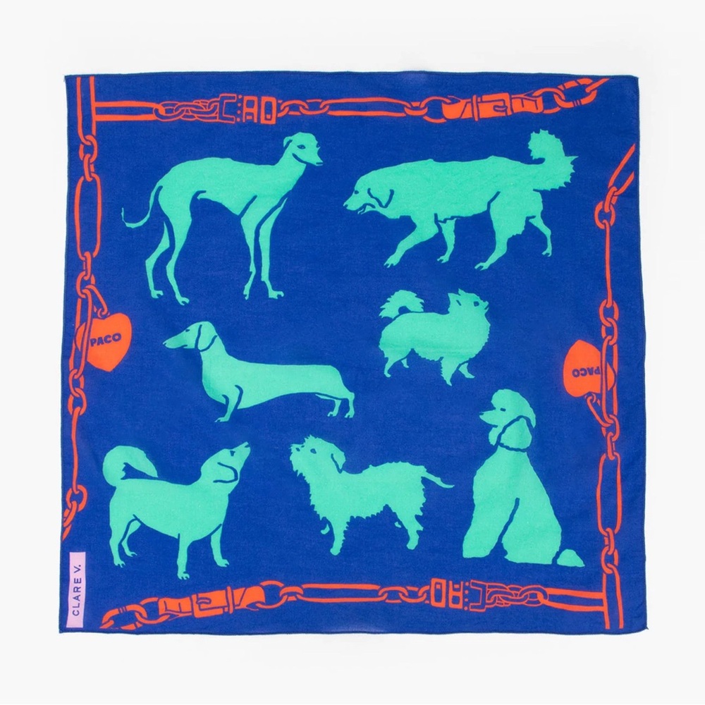 NWOT - Clare V Good Neighbor Bandana (cobalt)